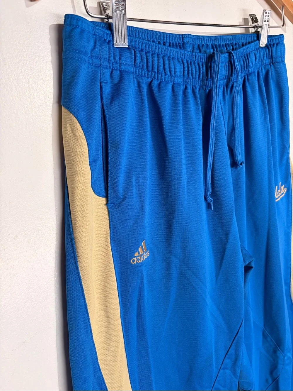 adidas ucla Blue Track Pants with Gold Side Panels medium